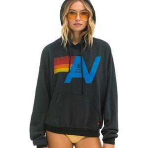 Aviator Nation logo pullover relaxed hoodie